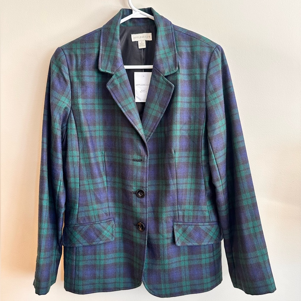 Appleseed’s Plaid Blazer - Size 8 (Still has button tags attached)